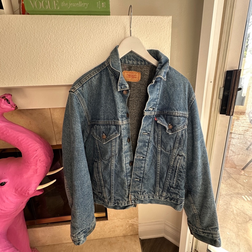Levi's Blue Denim Jacket with Gray Lining